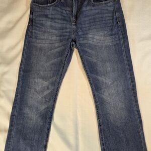 Men's Denim Straight Jeans in Deep Blue